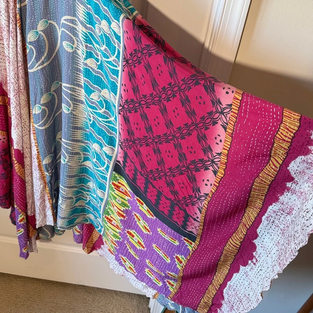 PLENTY BY TRACY REESE Anthropologie Kantha Patchwork Dress Size Medium - Picture 7 of 16